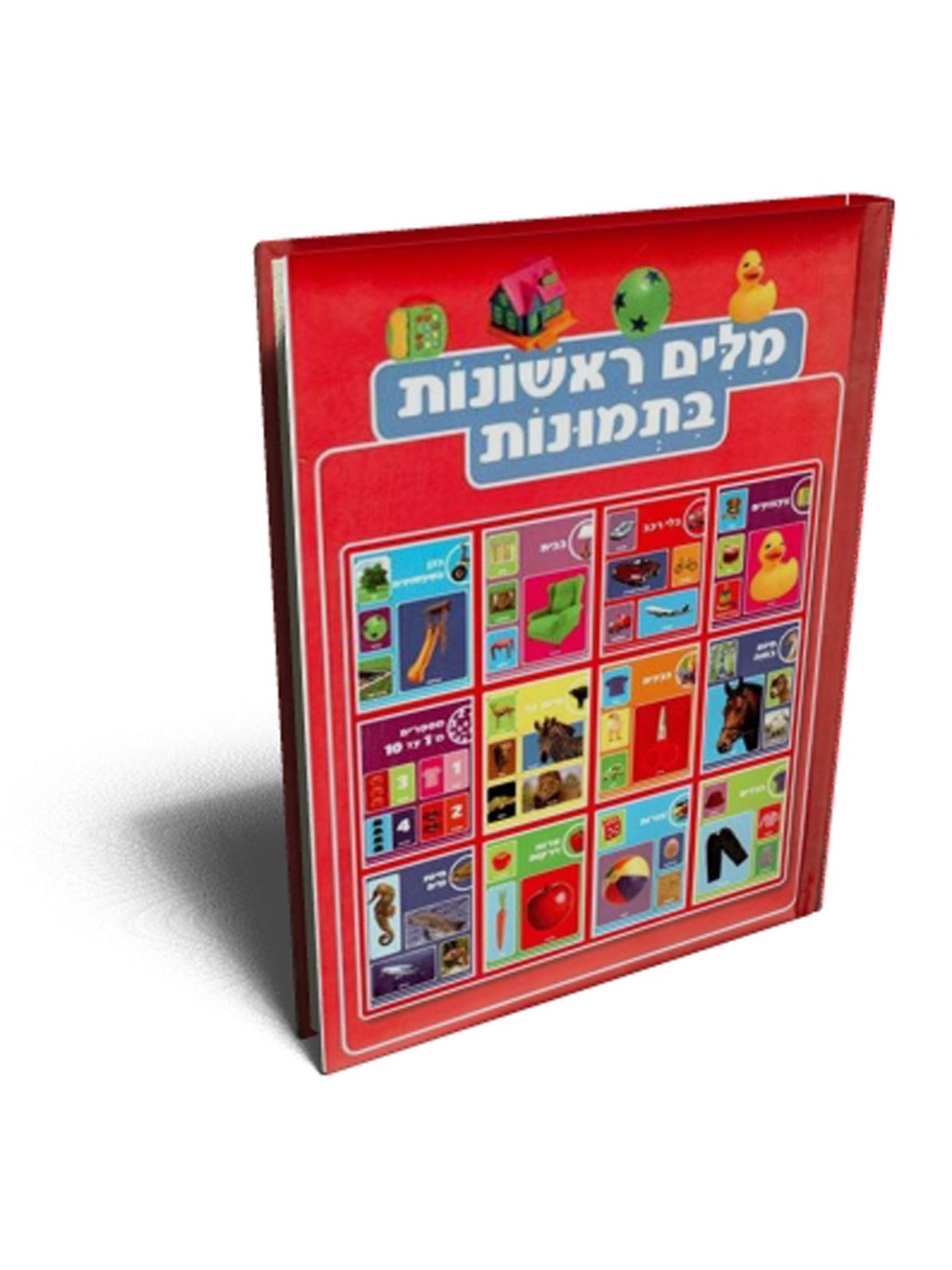 מלים ראשונות בתמונות אדום דפים עבים