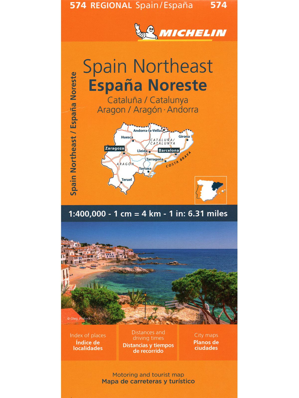 SPAIN NORTH EAST MAP 574