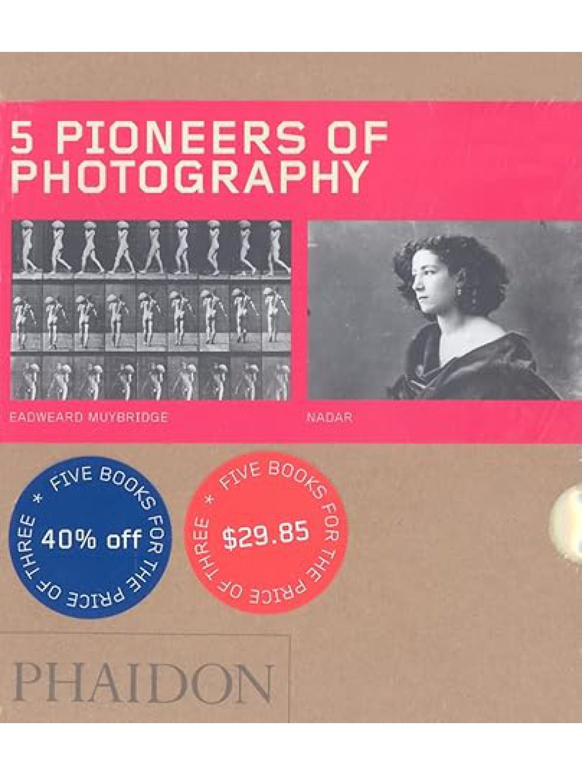 FIVE PIONEERS OF PHOTOGRAPHY (PINK BOX SET OF 5)