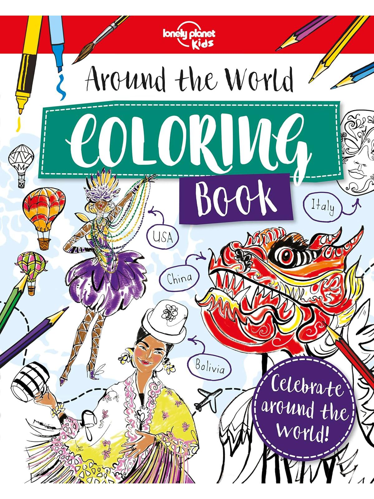 AROUND THE WORLD COLORING BOOK