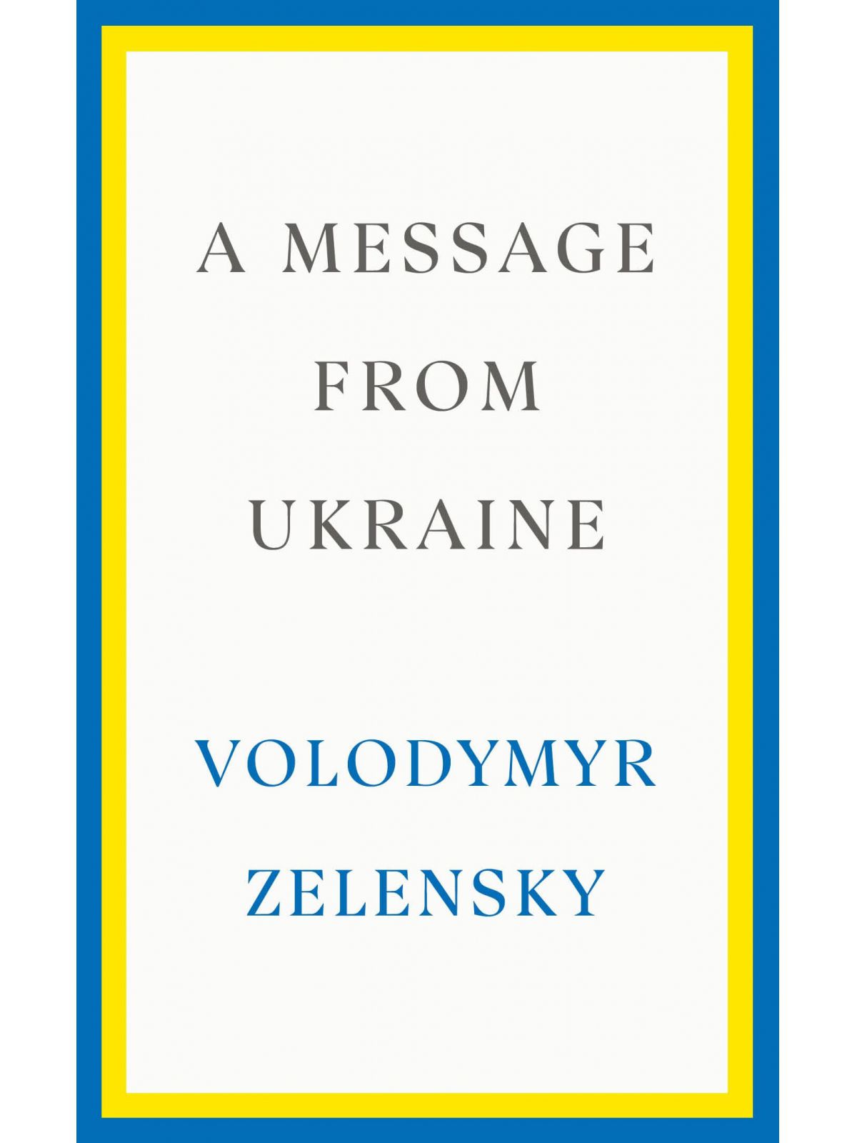 MESSAGE FROM UKRAINE
