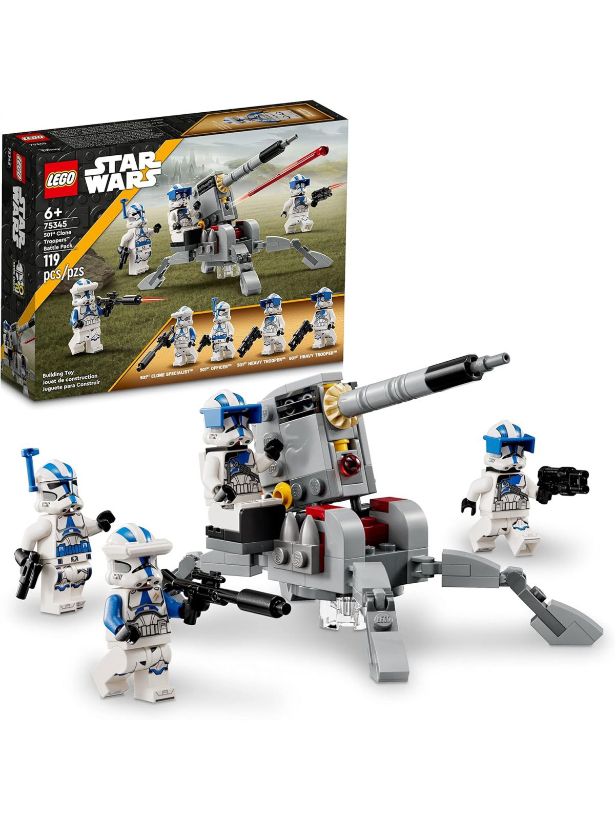 ערכת קרב יחידה 501 המשובטים מלחמת הכוכבים לגו LEGO Star Wars 75345