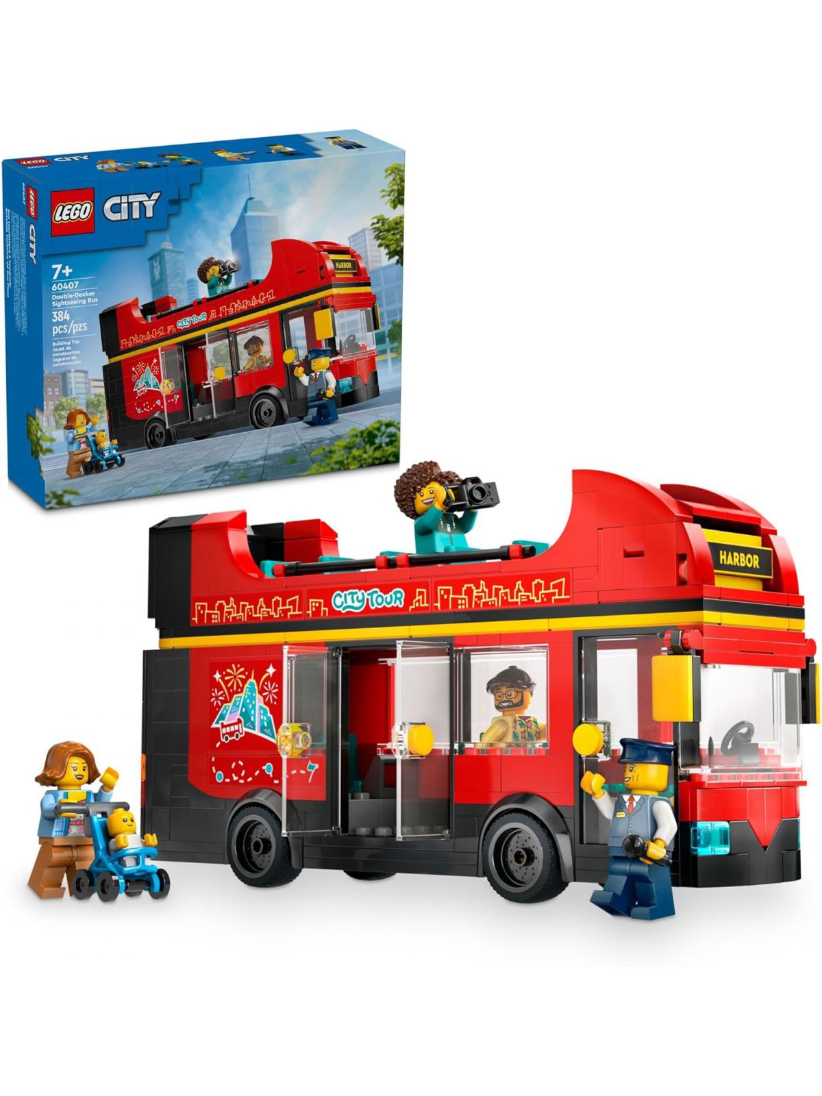אוטובוס תיירות אדום דו קומתי לגו LEGO City 60407