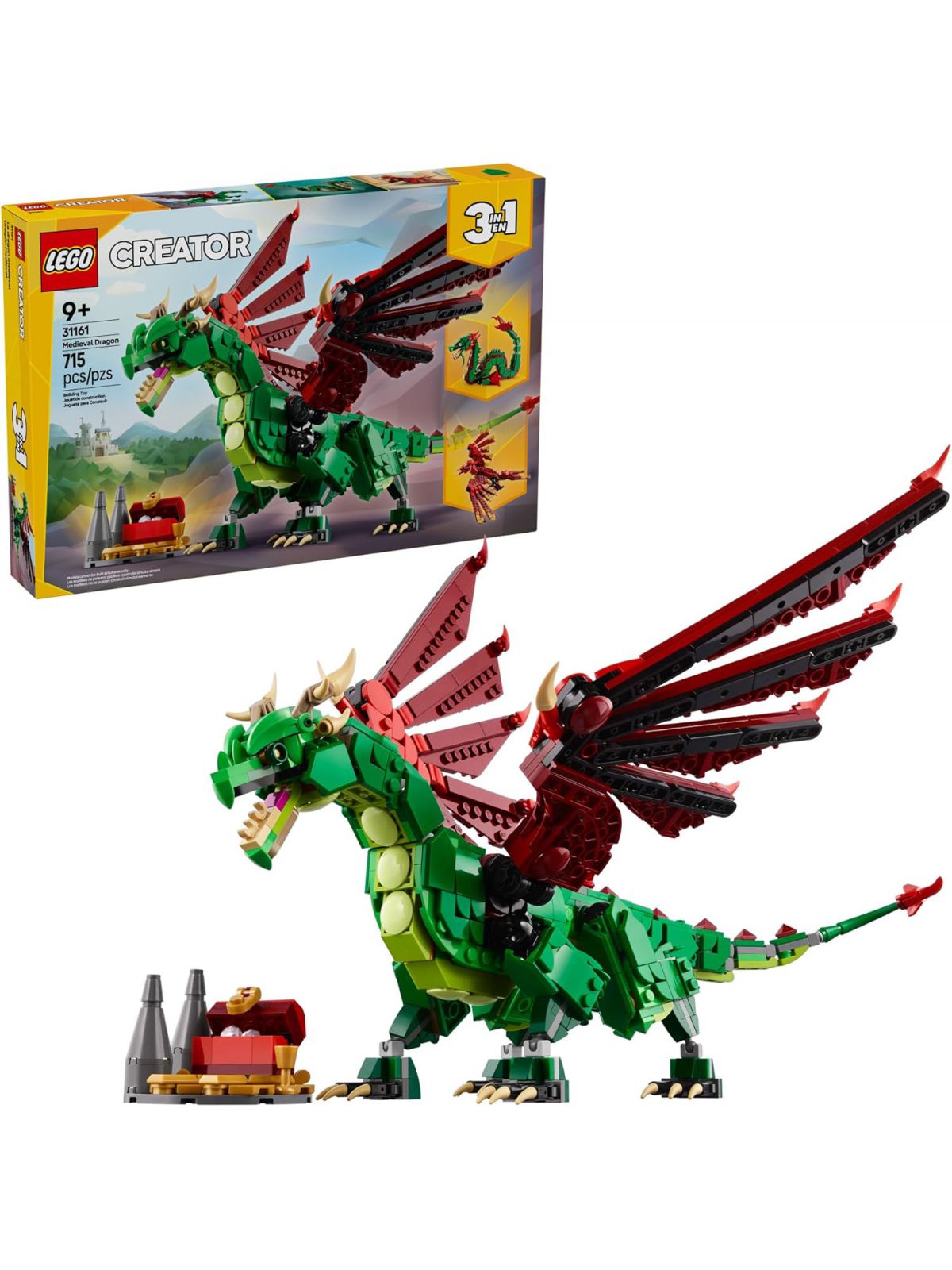 דרקון מימי הביניים 3 ב 1 לגו LEGO Creator 31161