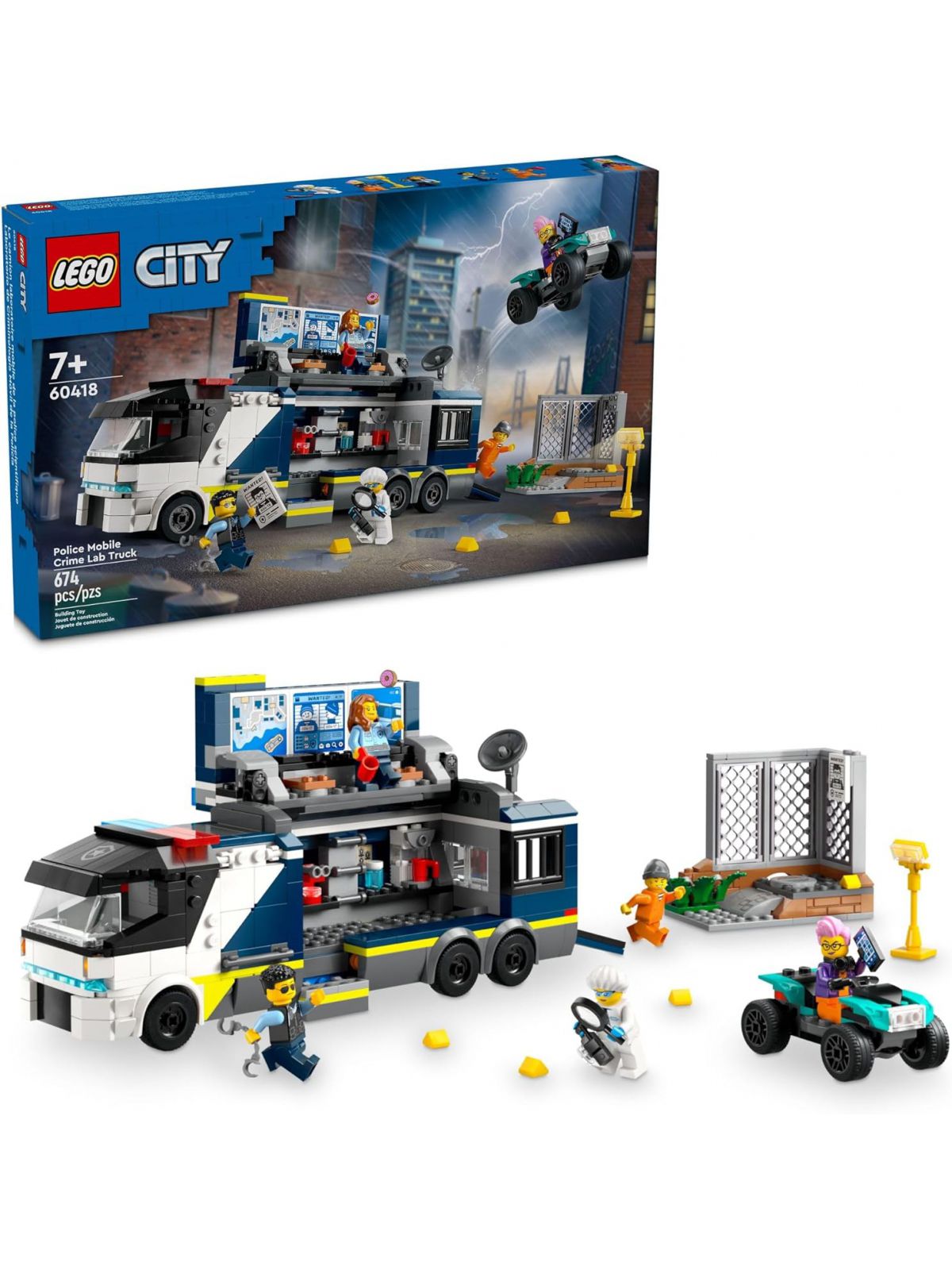 משאית מעבדת פשע משטרתית ניידת לגו LEGO City 60418
