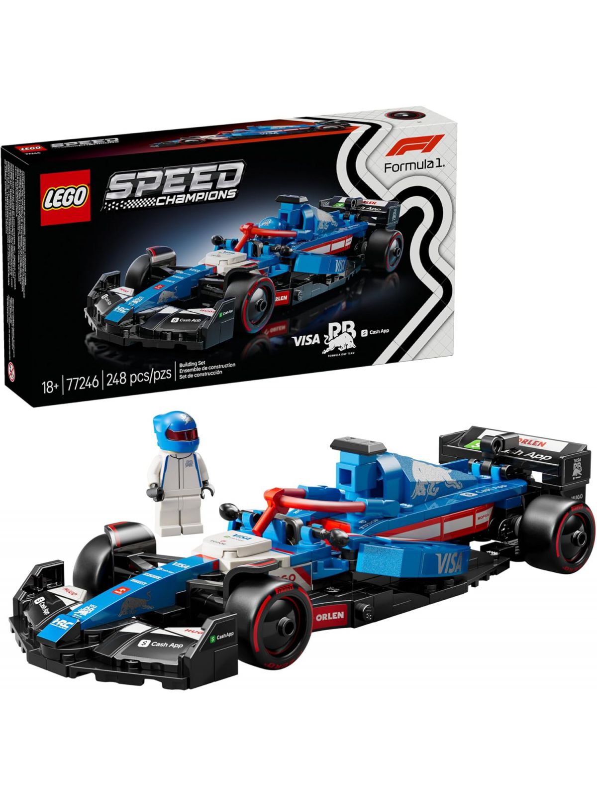 ויסה קאש אפ RB VCARB 01 מכונית מרוץ פורמולה 1 לגו Lego Speed Champions 77246