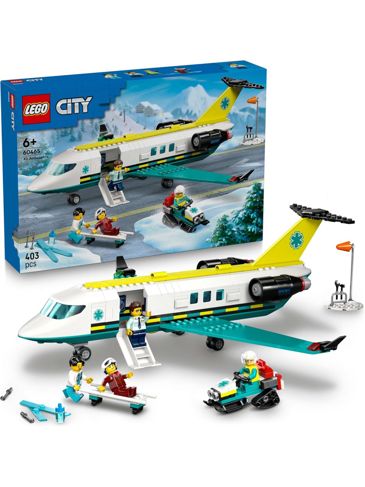 מטוס אמבולנס אווירי למקרי חירום לגו סיטי 60465 LEGO City