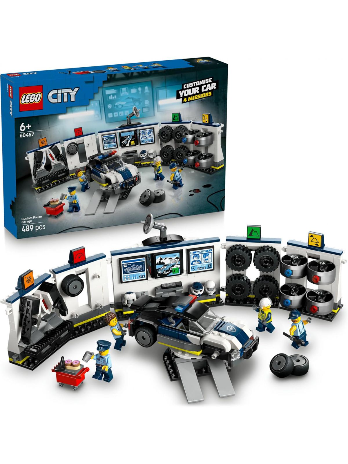 מוסך לרכב משטרה בהתאמה אישית לגו סיטי 60457 LEGO City