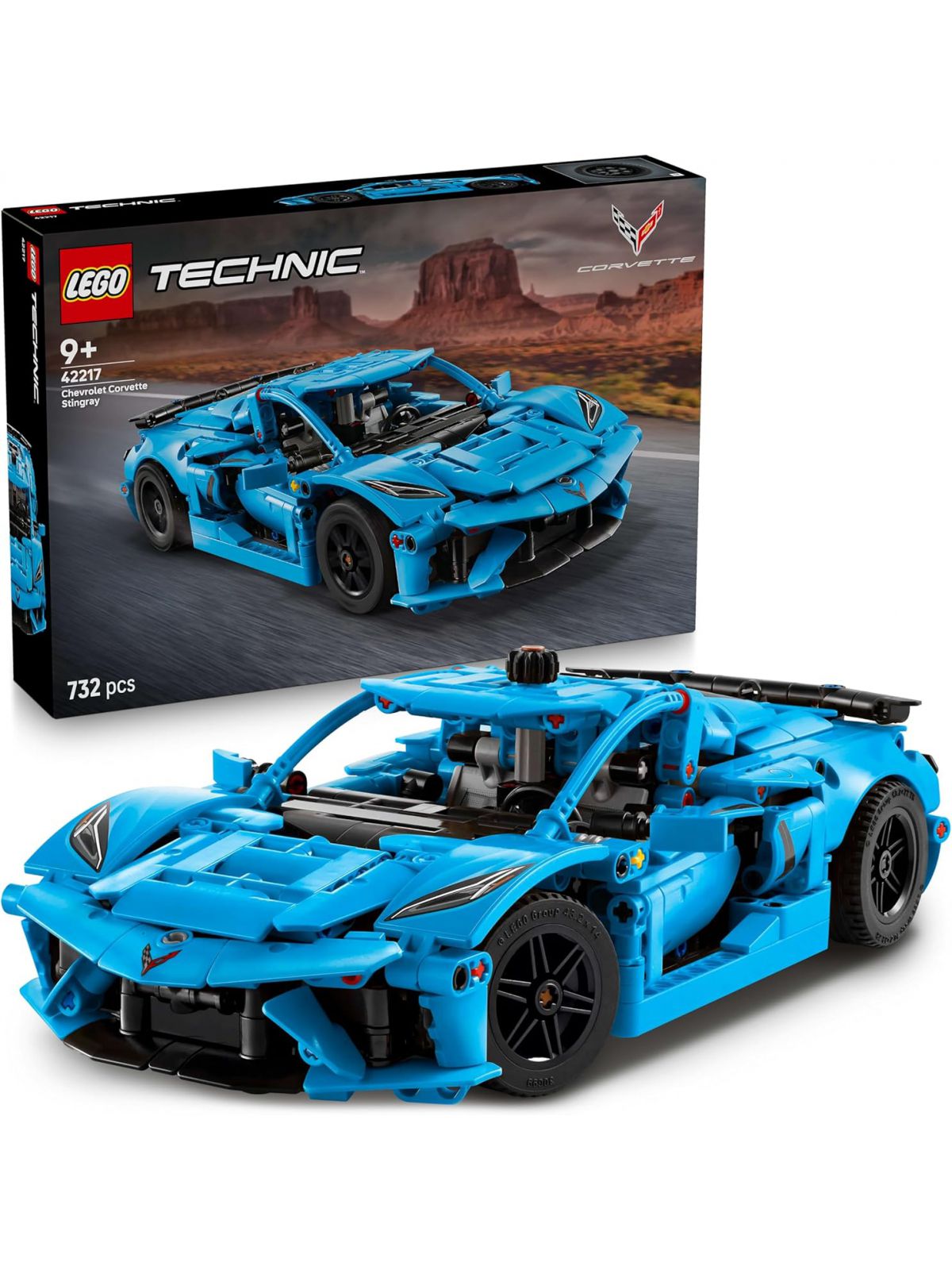 שברולט קורבט סטינגריי כחולה לגו טכניק 42217 LEGO Technic