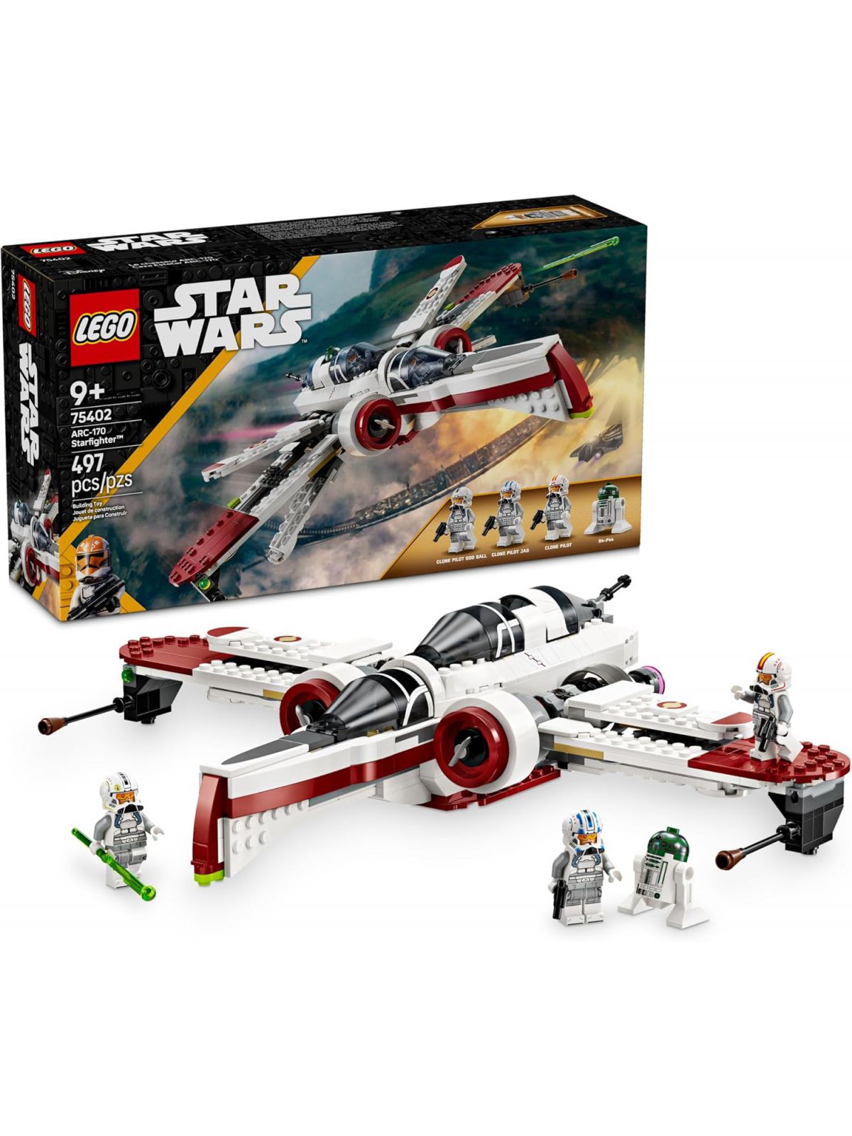 ספינת הקרב ARC-170 מלחמת הכוכבים נקמת הסית’ לגו LEGO Star Wars 75402
