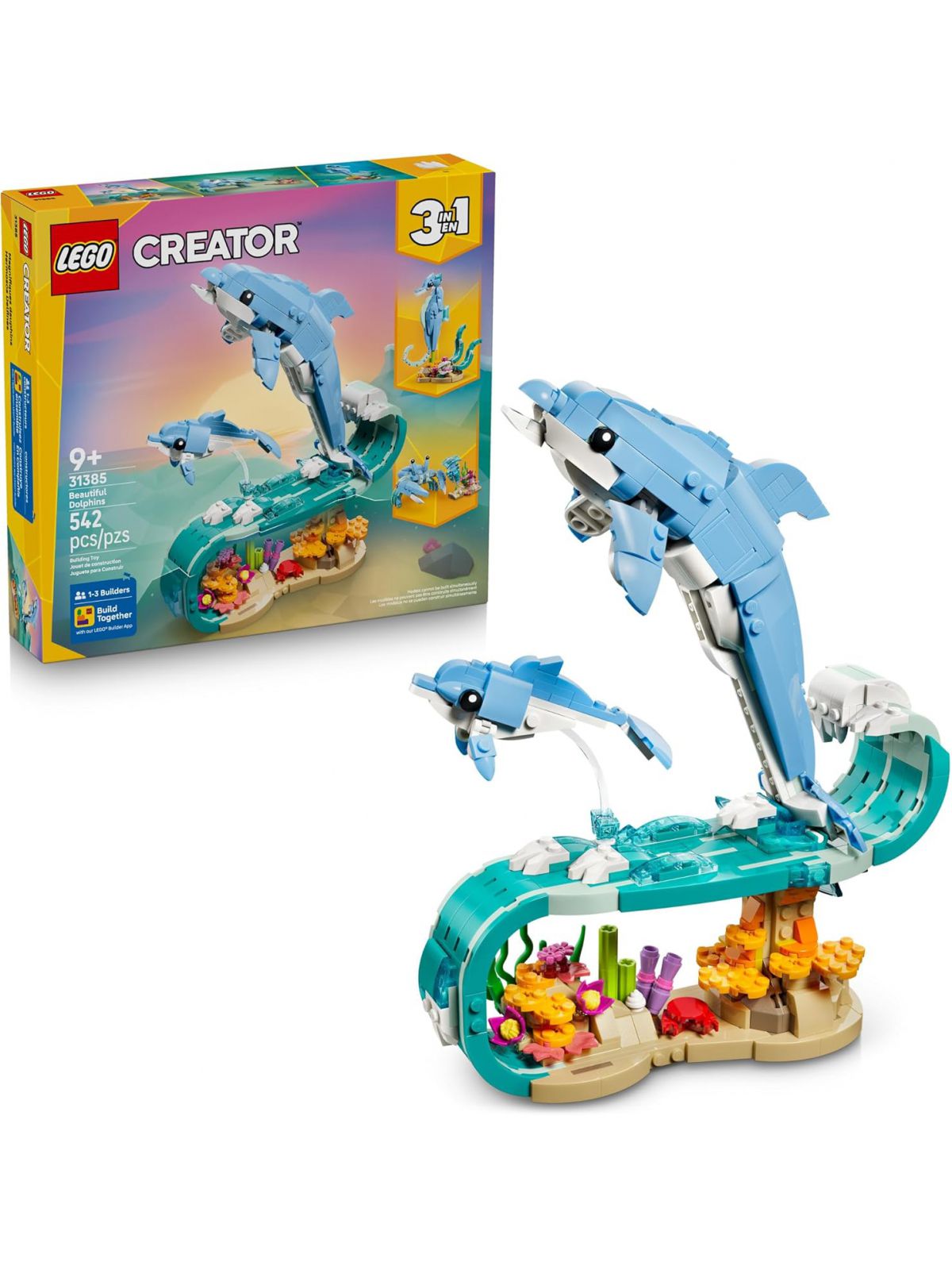 דולפינים יפים  3 ב 1 לגו LEGO Creator 31385