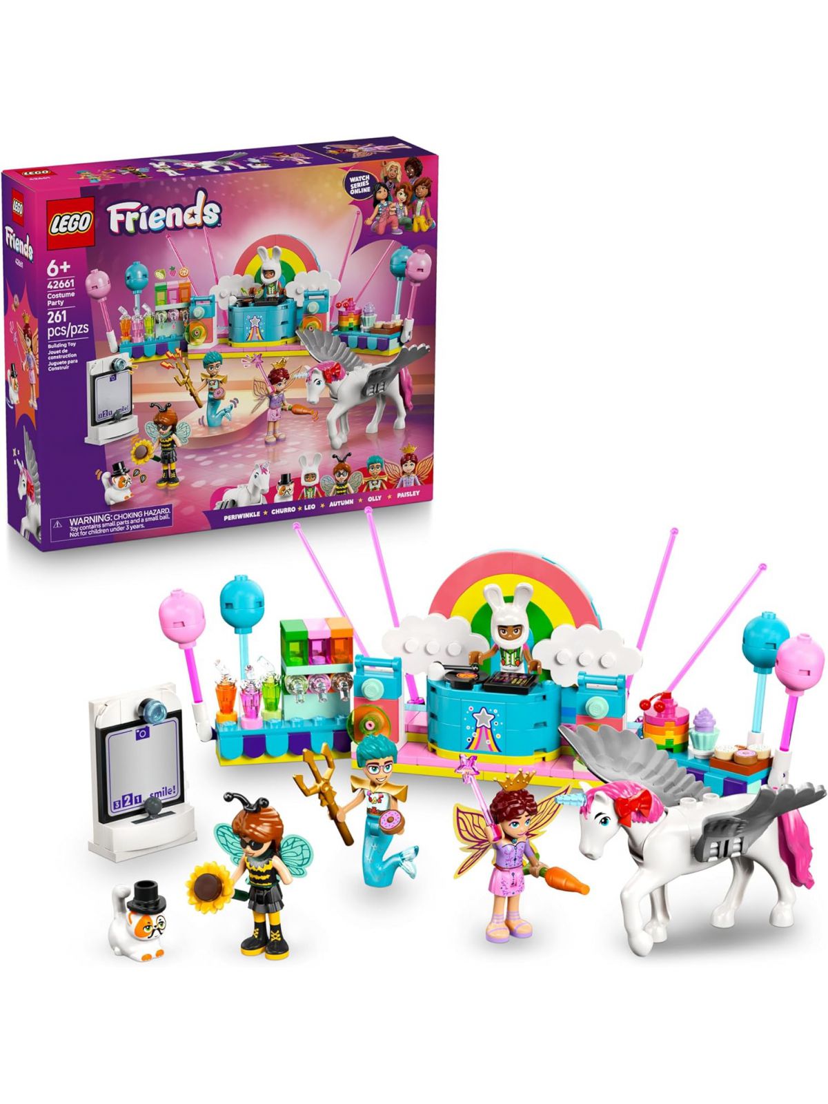 מסיבת תחפושות עם חד קרן ופיה לגו LEGO FRIENDS 42661