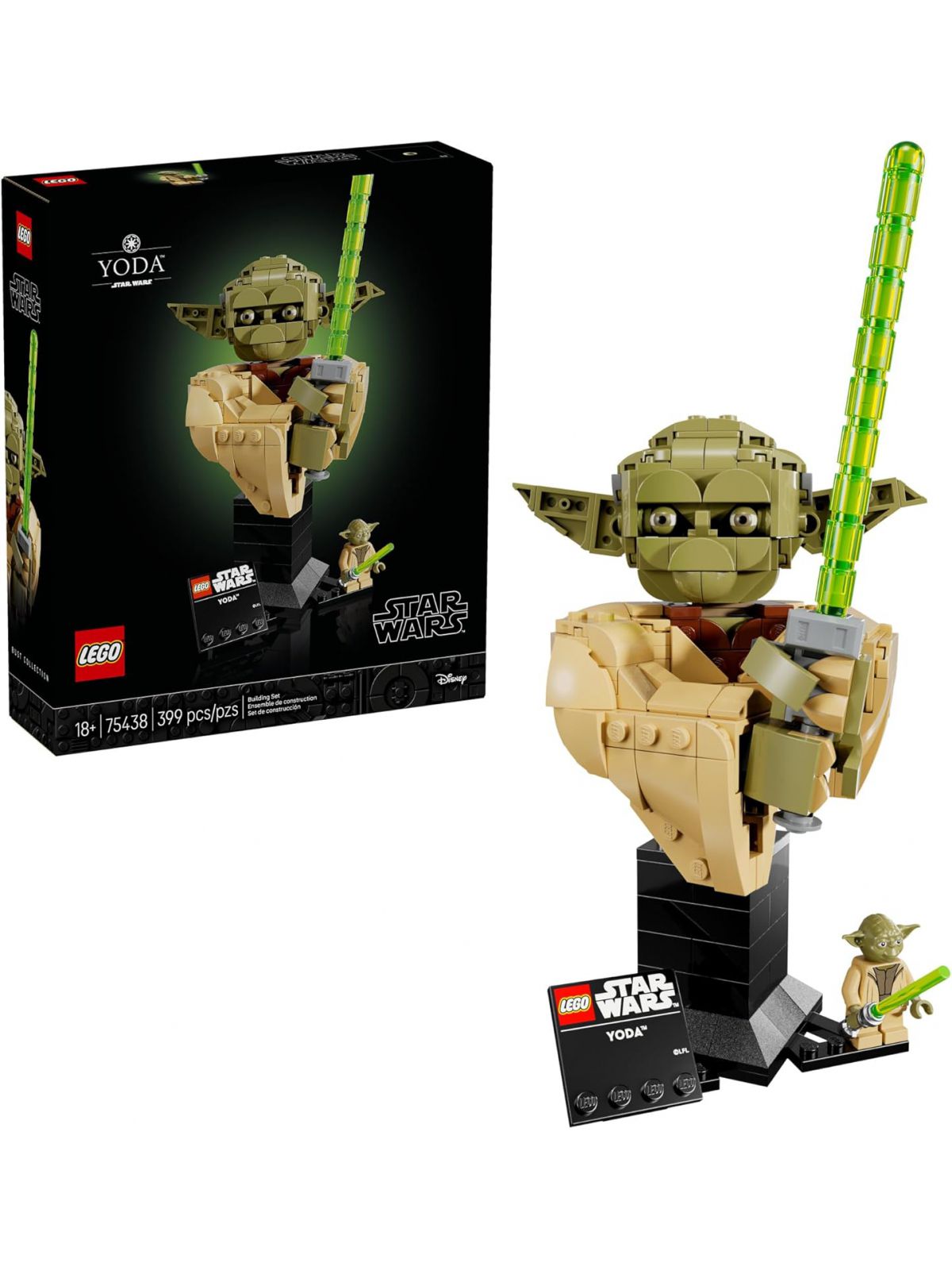 פסל של יודה מלחמת הכוכבים לגו LEGO Star Wars 75438