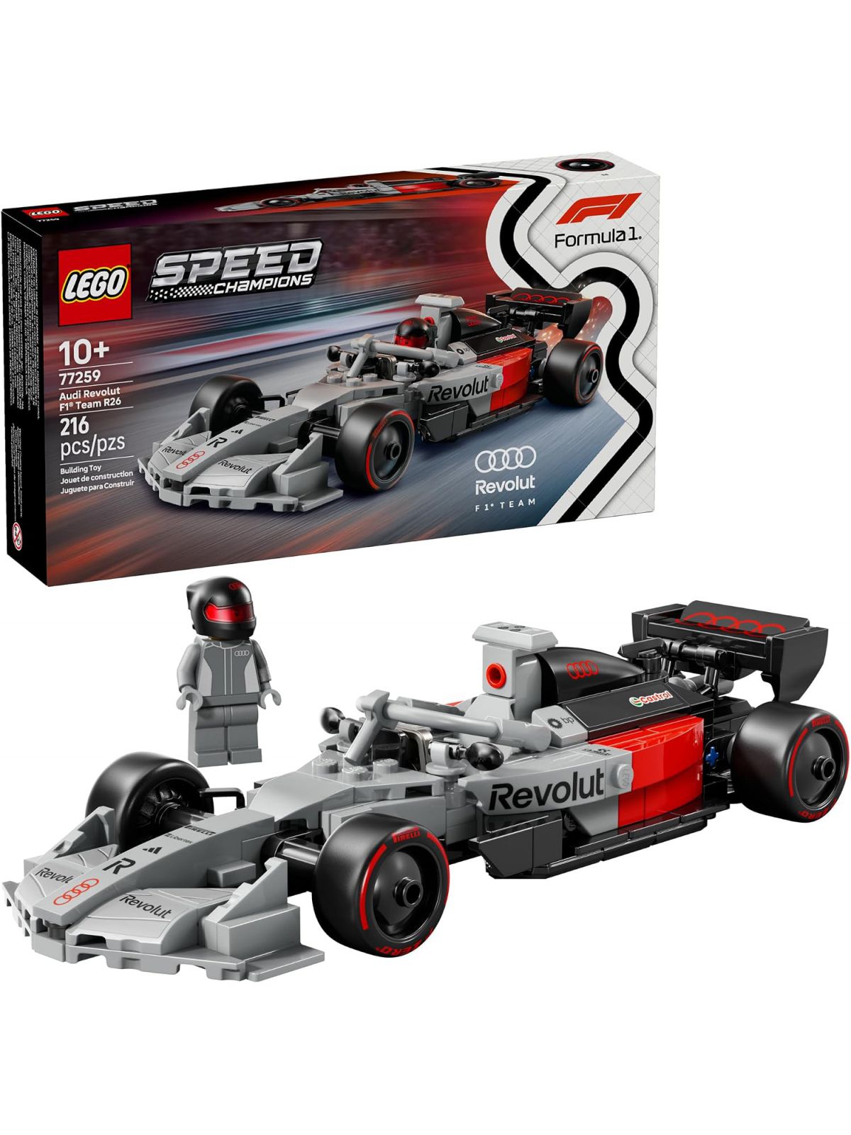 מכונית המרוץ Audi Revolut F1® Team R26 לגו Lego Speed Champions 77259