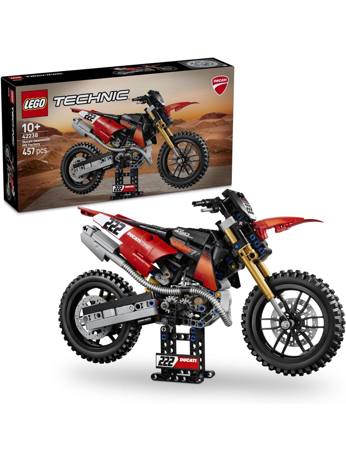 אופנוע דוקאטי Desmo450 MX Factory לגו טכניק 42238 LEGO Technic