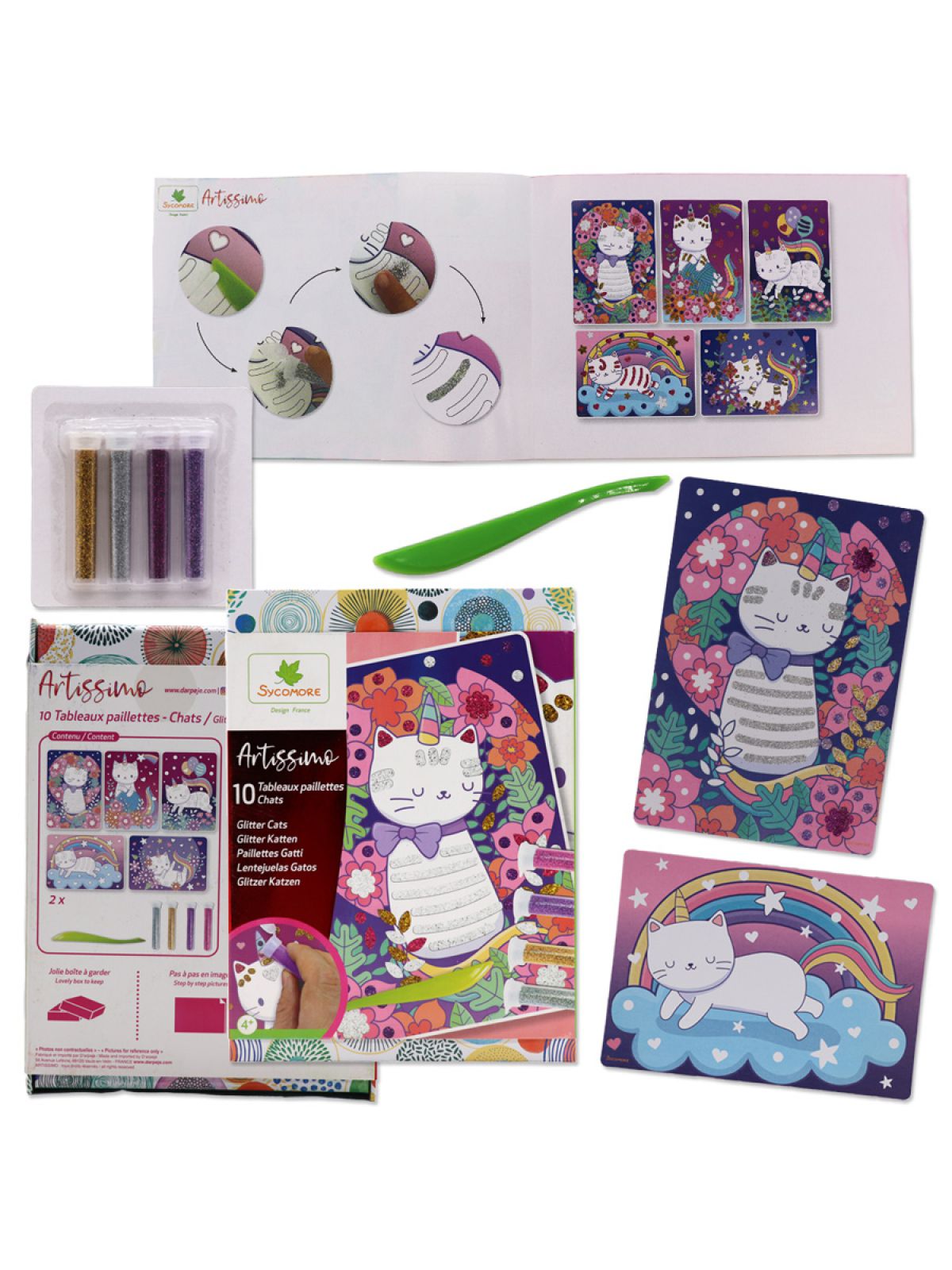 ארטיסימו הדבקת גליטר חתולים