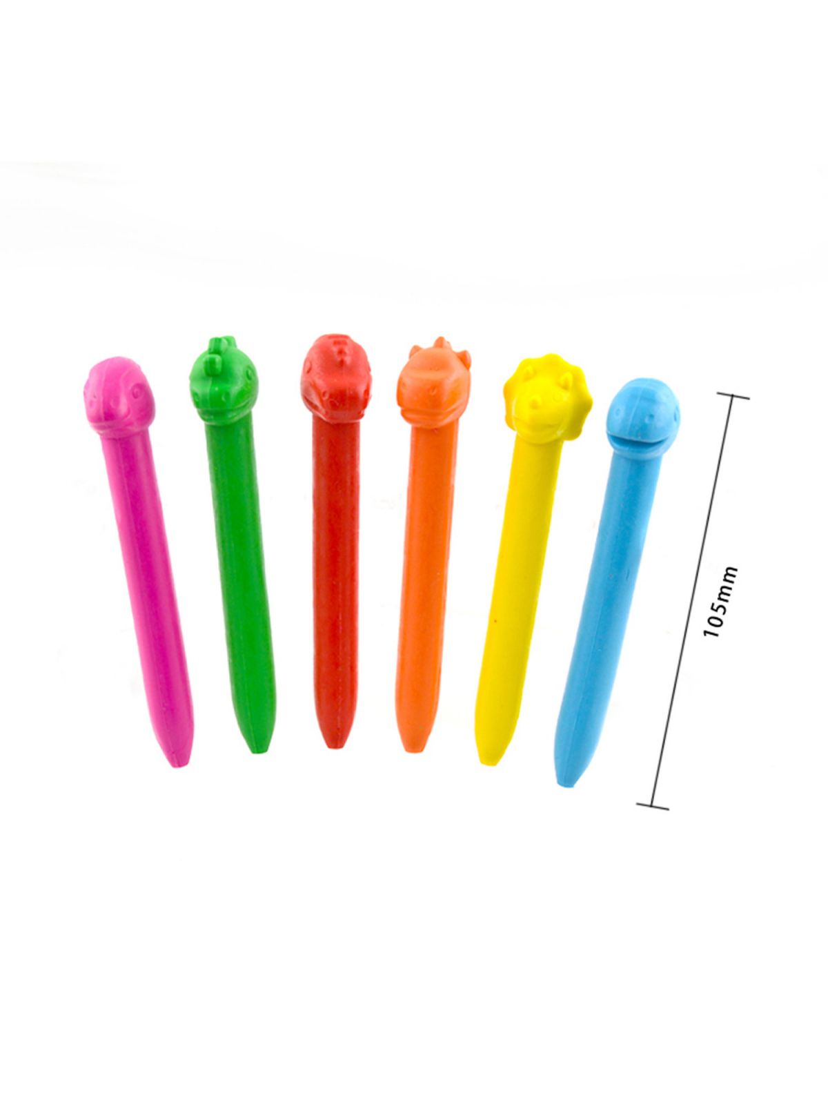 סט 6 צבעי פסטל דינוזאור