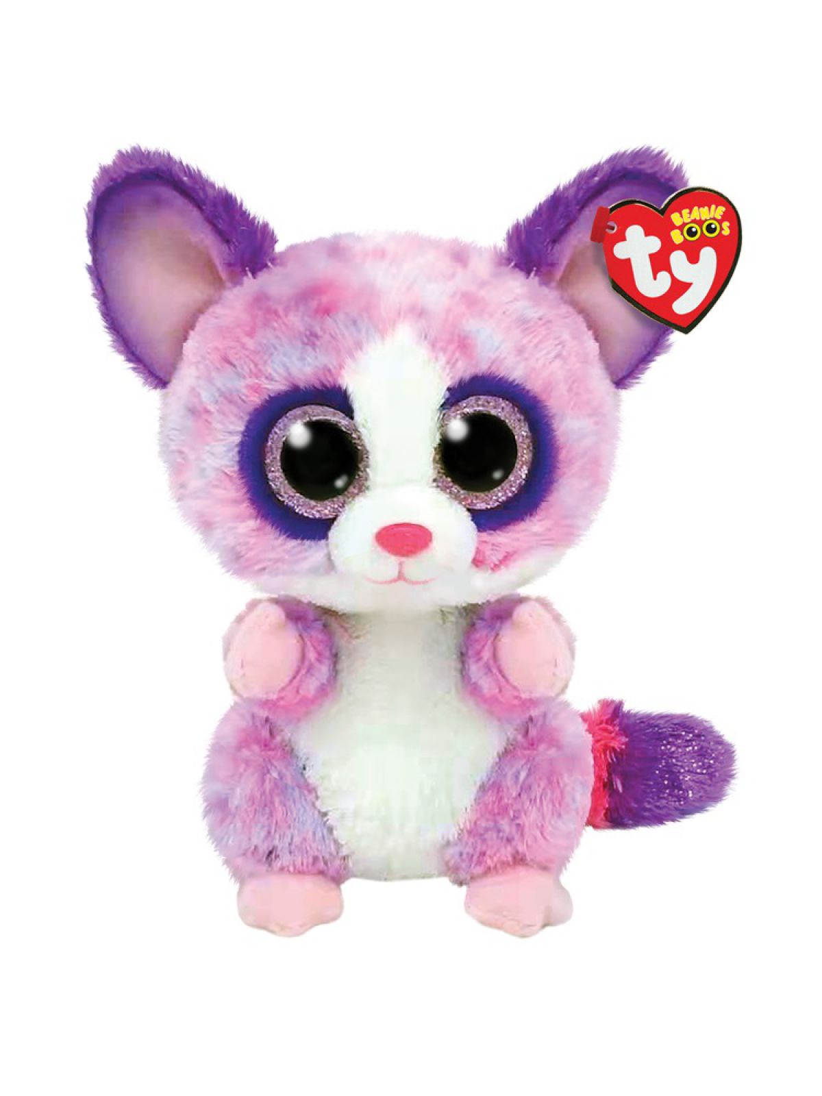 בובת TY עיניים גדולות (S)-בקה BUSH BABY ורודה