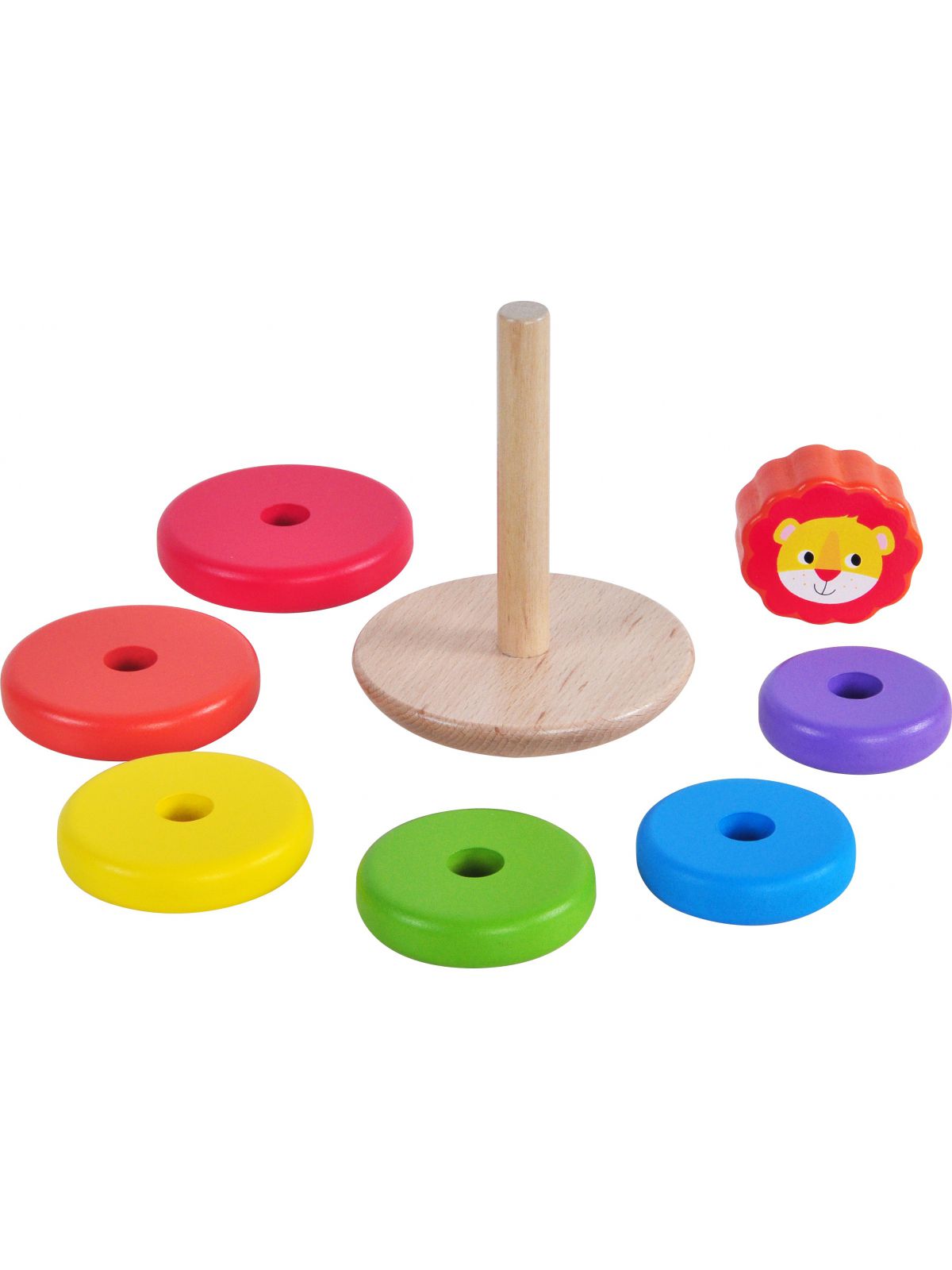 מגדל טבעות אריה עץ