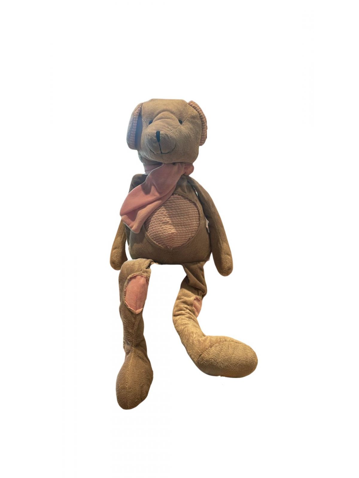 דוב צעיף ורוד בובת פרווה