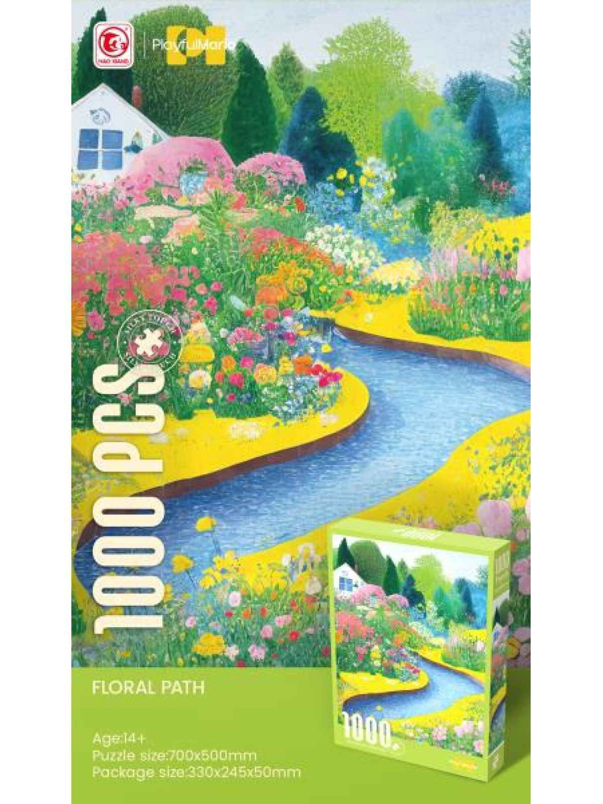 פאזל 1000 חלקים דרך הפרחים