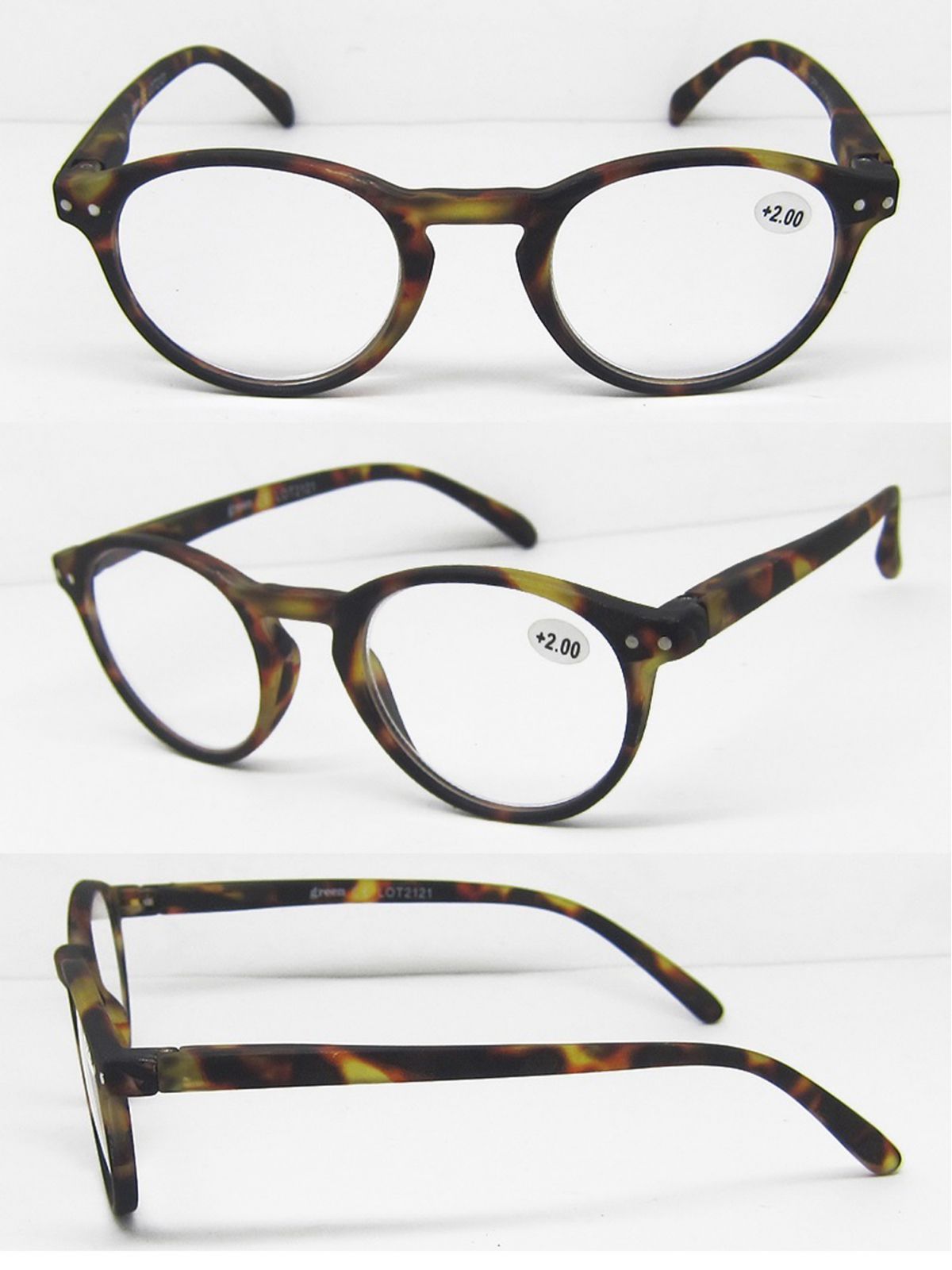 משקפי קריאה דגם GR03 צבע חום טורטויס מידה 2.50+