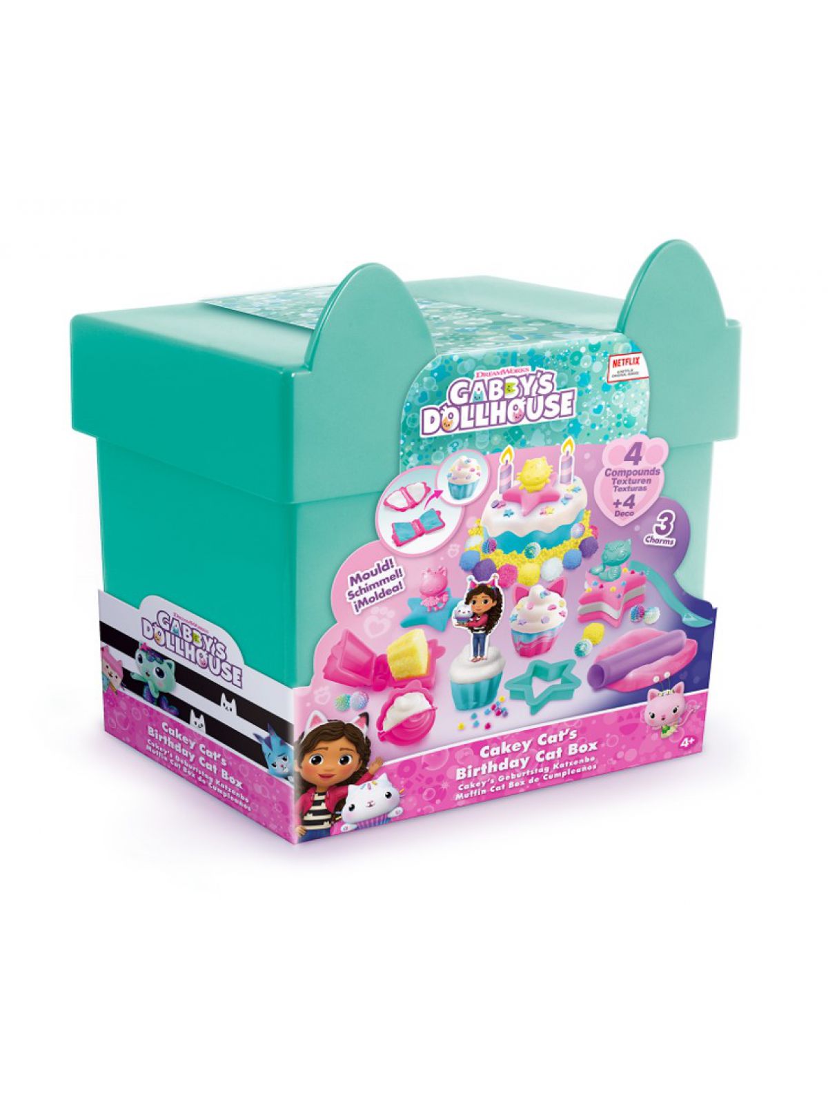 קופסת עוגת יום הולדת חתולית בית הבובות של גבי