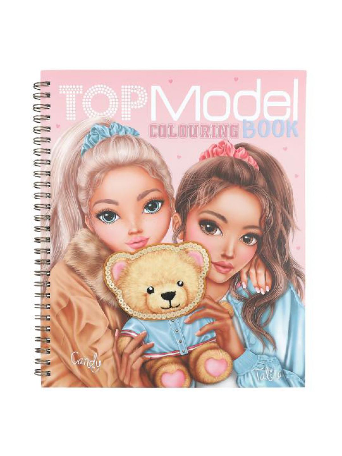 טופ מודל דובי צהוב פאייטים זהב חוברת צביעה ומדבקות (12)