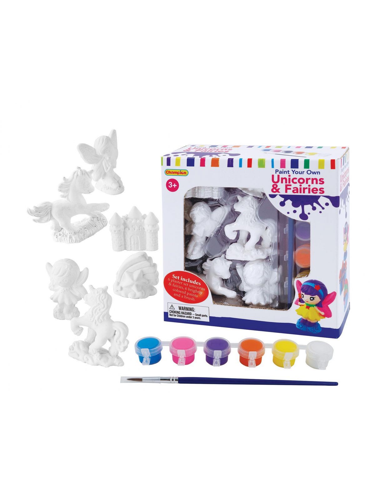 סט גבס חד קרן ופיות צבעים שונים