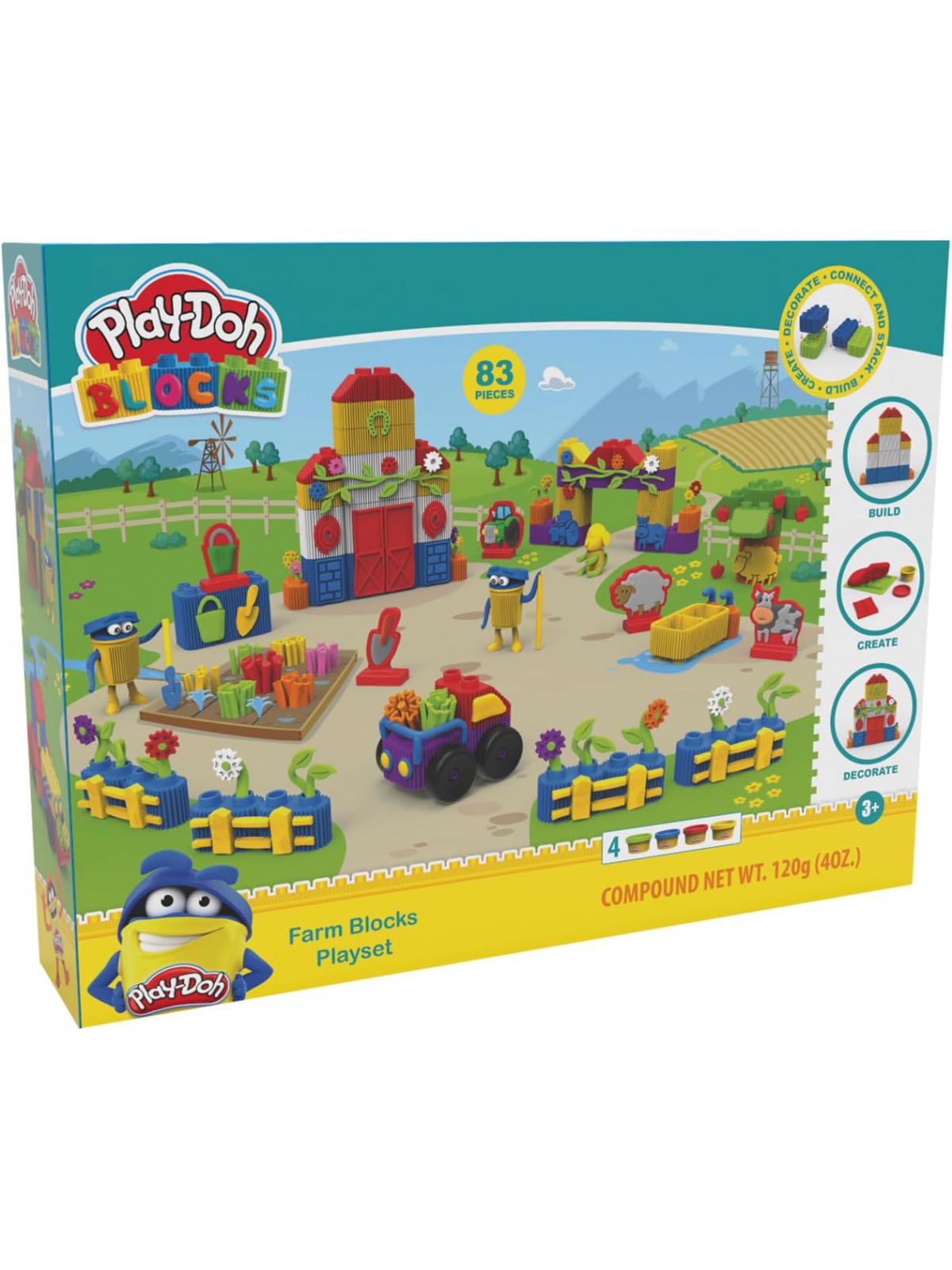 פליידו בלוקס סט חווה סט 83 חלקים