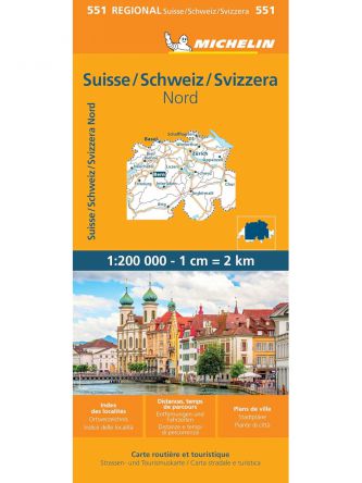 SWITZERLAND NORTH BASEL ZURICH LUZERN MAP