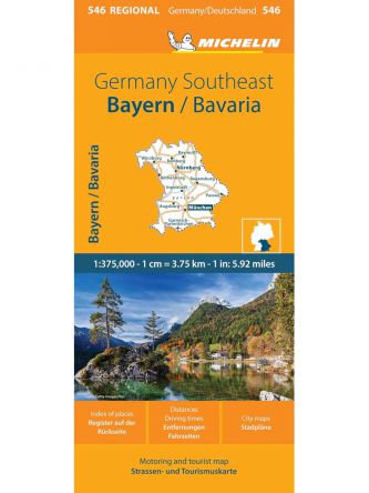 GERMANY SOUTHEAST  BAVARIA  MICHELIN MAP 546