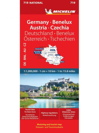 GERMANY BENELUX AUSTRIA CZECH REP 719 MAP