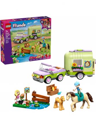קרוואן עם סוס וסייח לגו LEGO FRIENDS 42695