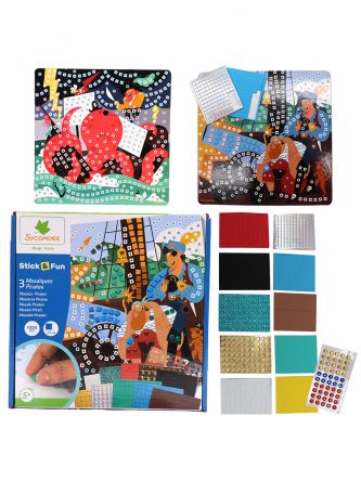 כיף להדביק קישוט עם אבנים ופסיפס צבעוני פיראטים