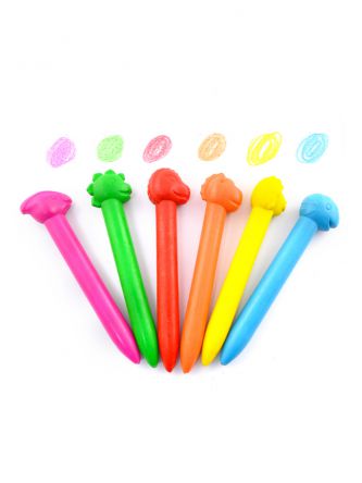 סט 6 צבעי פסטל דינוזאור