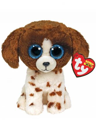 בובת TY עיניים גדולות (S) מודלס-כלב חום לבן