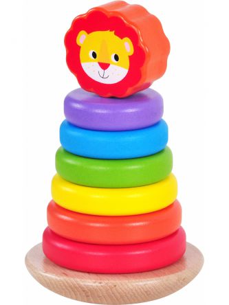 מגדל טבעות אריה עץ