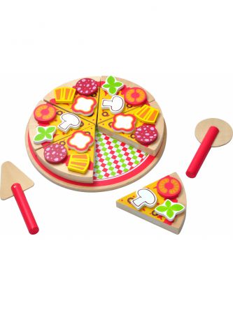 סט פיצה גדול עץ