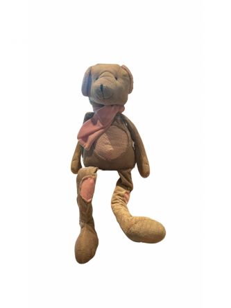 דוב צעיף ורוד בובת פרווה