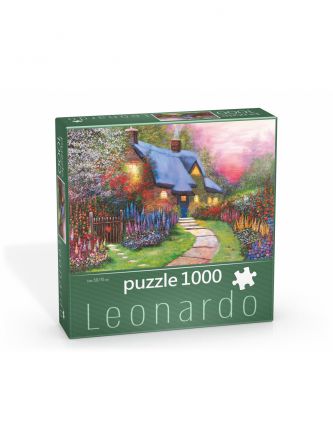 פאזל הבית עם הגג הכחול 1000 חלקים