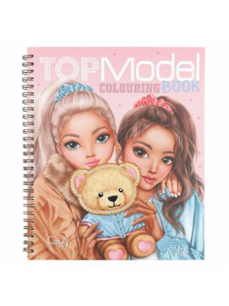 טופ מודל דובי צהוב פאייטים זהב חוברת צביעה ומדבקות (12)