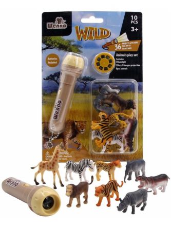 סט חיות בר עם מקרן