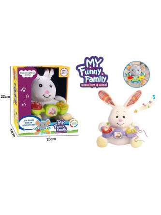 בובת ארנב + שרשרת מנגנת