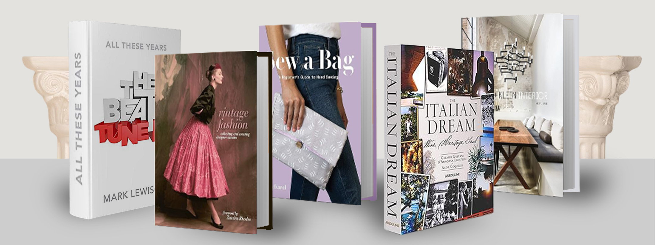 מגוון ספרי שולחן קפה ואומנות