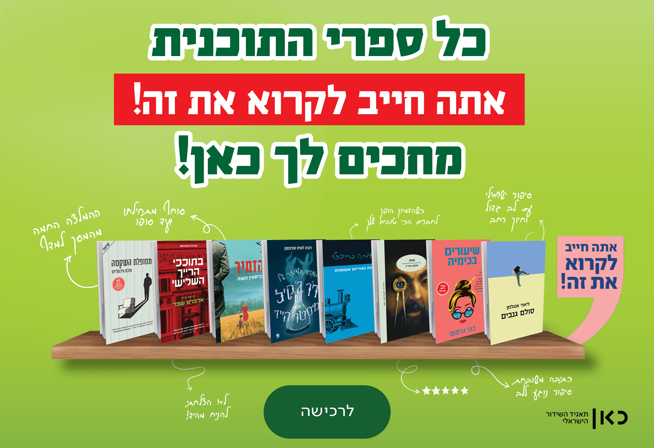 כל ספרי התוכנית "אתה חייב לקרוא את זה" מחכים לך כאן!