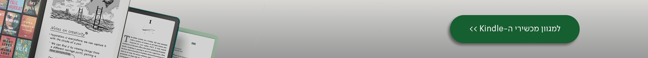מעבר למגוון מכשירי הקינדל